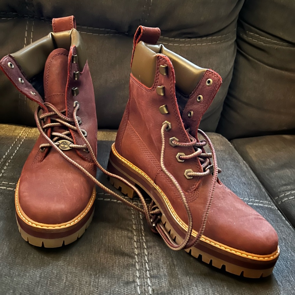 New Without Tags Rust Red Timberland Boots - image 1
